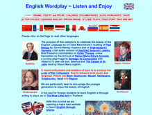 Tablet Screenshot of englishwordplay.com